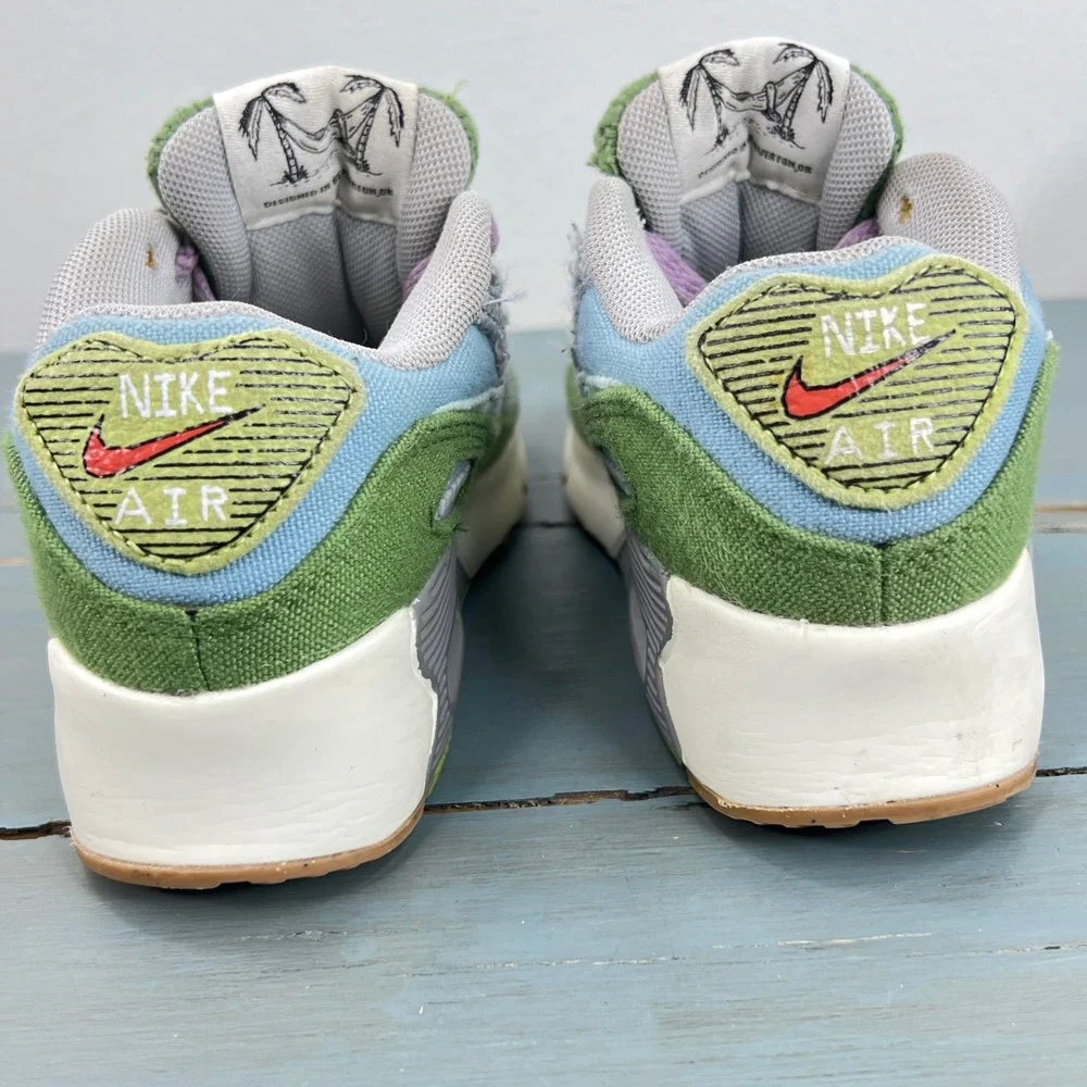 Nike Air Max 90 Sun Club Kids Blue Green Purple DQ4017-400 Size 12C